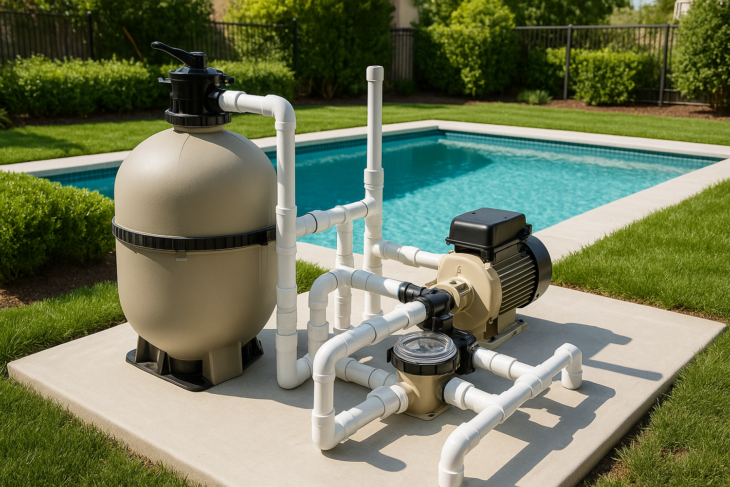 a clean, bright filter equipment pad